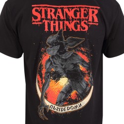 Short Sleeve T-Shirt Stranger Things Demogorgon Upside Down Black Unisex