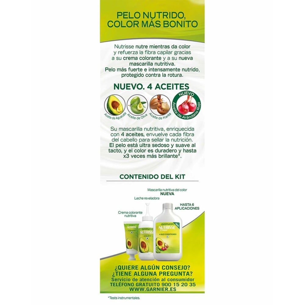 Coloration Permanente en Crème Garnier Nutrisse (3 Unités)