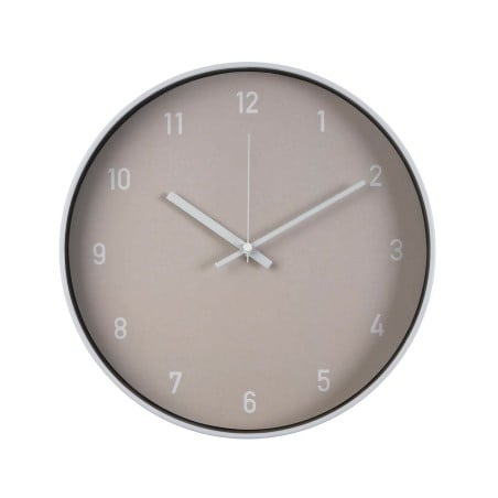 Horloge Murale Versa Beige Verre Plastique 4 x 30 x 30 cm