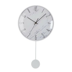 Horloge Murale Versa Pendule Métal Verre Bois MDF 4,5 x 56 x 29 cm