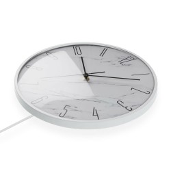 Horloge Murale Versa Pendule Métal Verre Bois MDF 4,5 x 56 x 29 cm