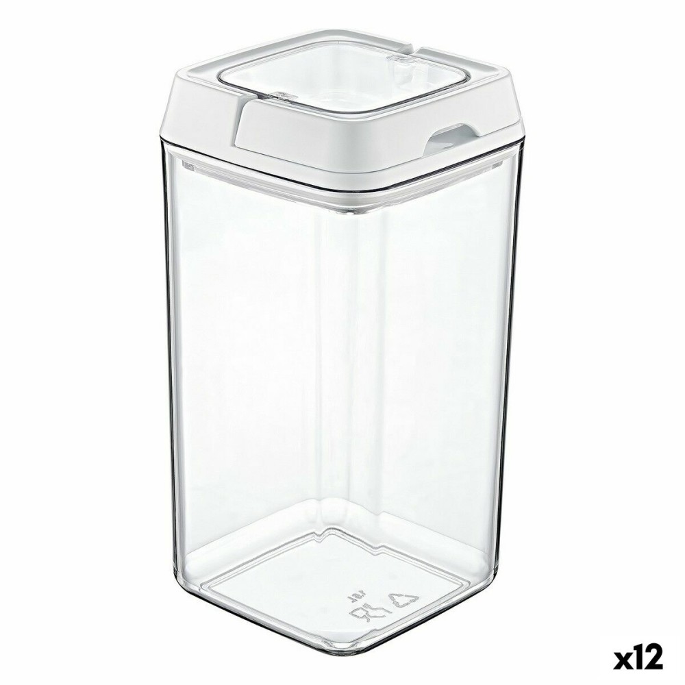 Topf Quttin Hermetischer verschluss 1,5 L 11 x 11 x 20 cm (12 Stück)