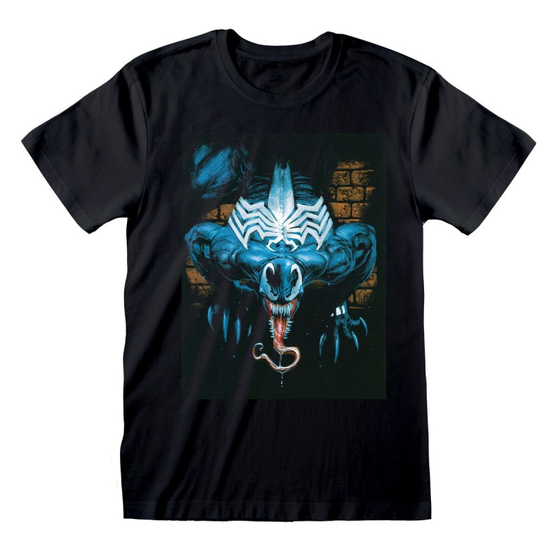 Kurzarm-T-Shirt Marvel Wall Lurker Schwarz Unisex