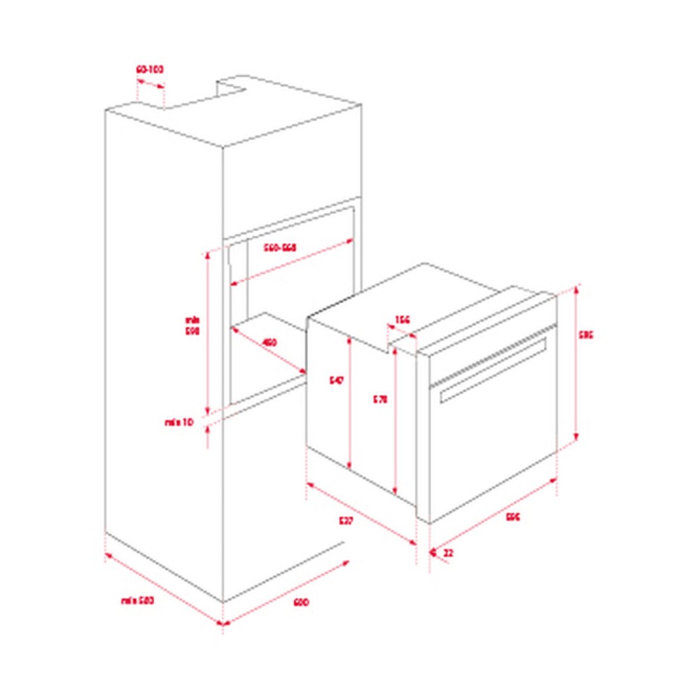 Multifunktionsherd Teka Teka  Horno Multifunción A+ 70 L HydroClean A+ 2615W 70 L