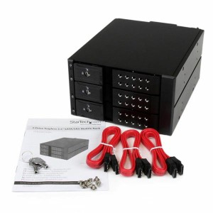 Rack Startech HSB3SATSASBA Black 3,5" Portable