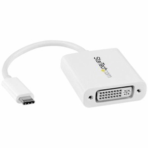 USB C to DVI Adapter Startech CDP2DVIW             White