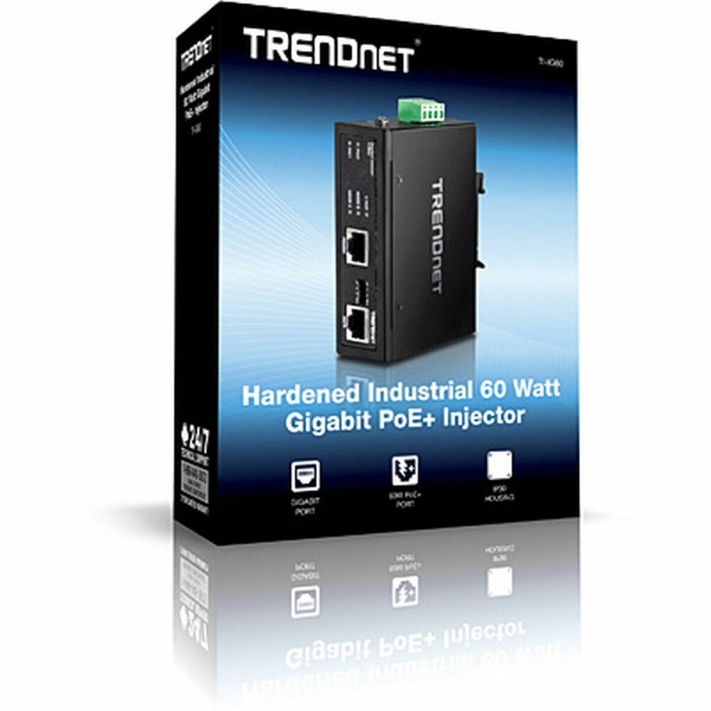 Injecteur PoE Trendnet TI-IG60 1000 Mbit/s Noir