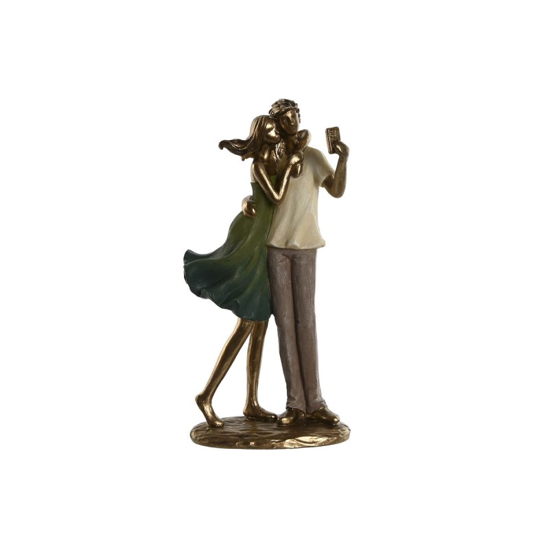 Decorative Figure Home ESPRIT Green Golden 12 x 8,5 x 25,5 cm