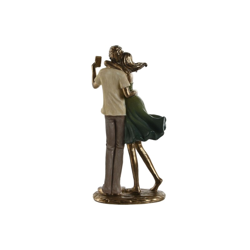 Decorative Figure Home ESPRIT Green Golden 12 x 8,5 x 25,5 cm