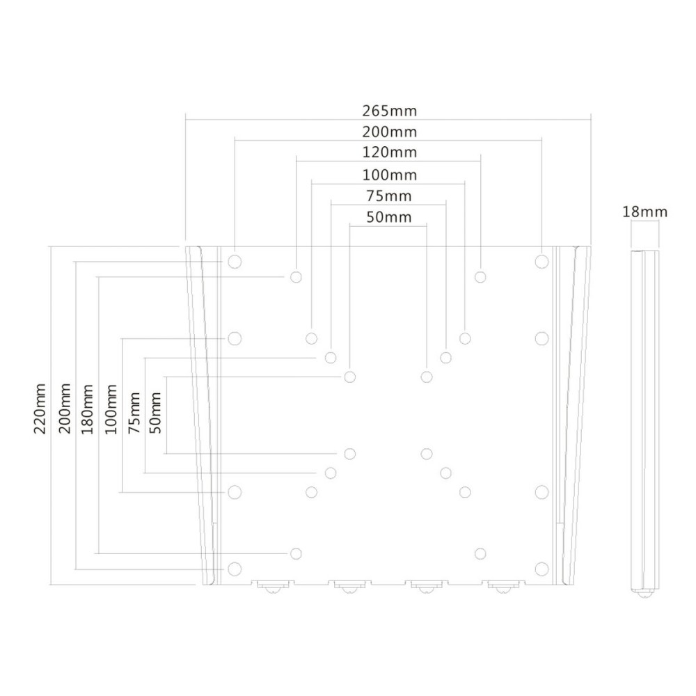 feste TV-Halterung Neomounts FPMA-W110BLACK 10" 40" 35 kg