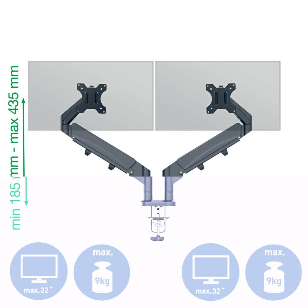 Screen Table Support Leitz Ergo Space Saving 17" 32"