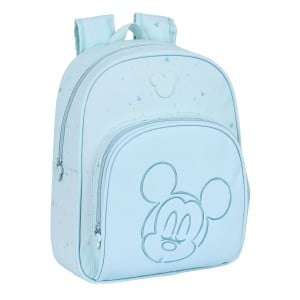 School Bag Mickey Mouse Clubhouse Baby Light Blue 28 x 34 x 10 cm