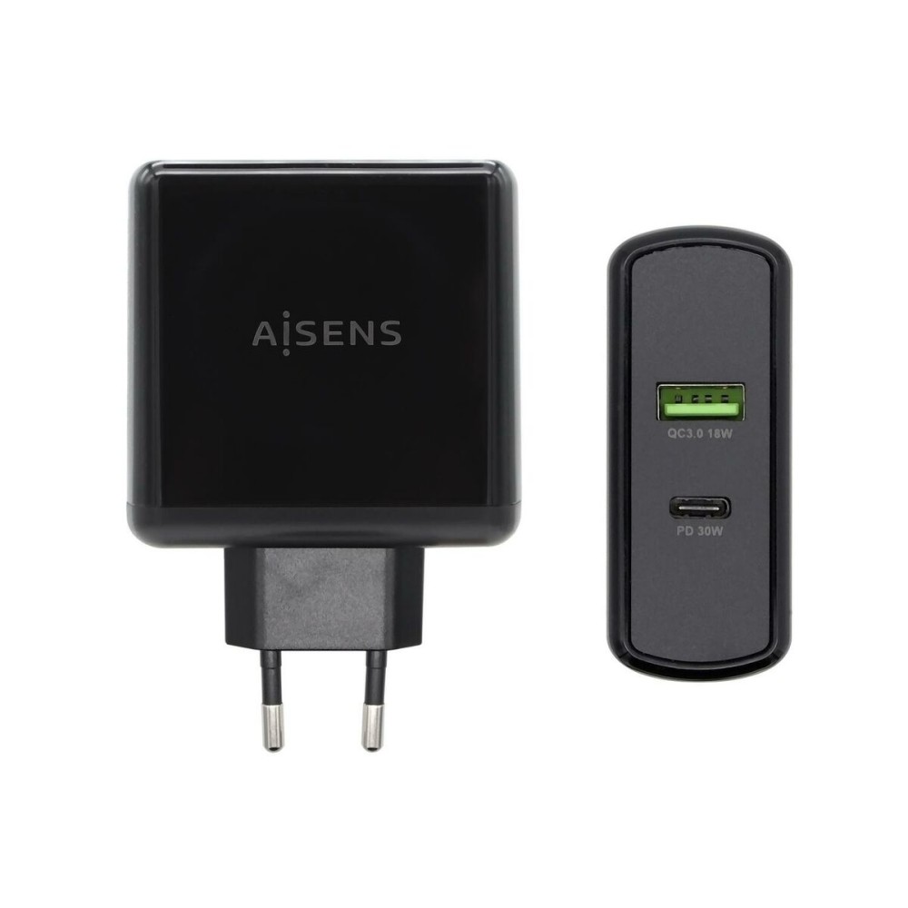 USB Wall Charger Aisens PD 3.0 USB-C 48 W Black