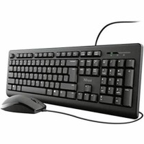 Keyboard and Mouse Trust TKM-250 Black Spanish Qwerty