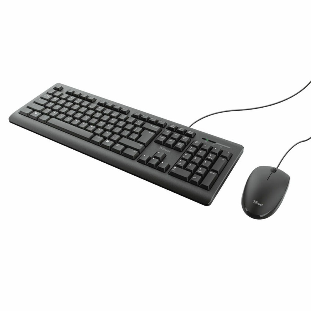 Keyboard and Mouse Trust TKM-250 Black Spanish Qwerty