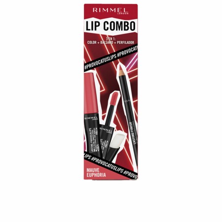 Schminkset Rimmel London Lip Combo 3 Stücke Mauve Euphoria