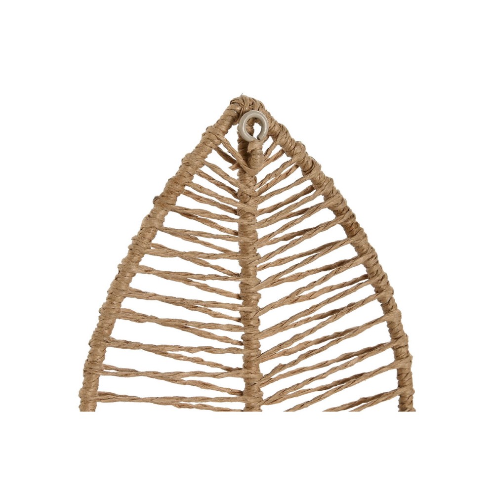 Wall mounted coat hanger Home ESPRIT Natural Jute Metal 12 x 4 x 26 cm