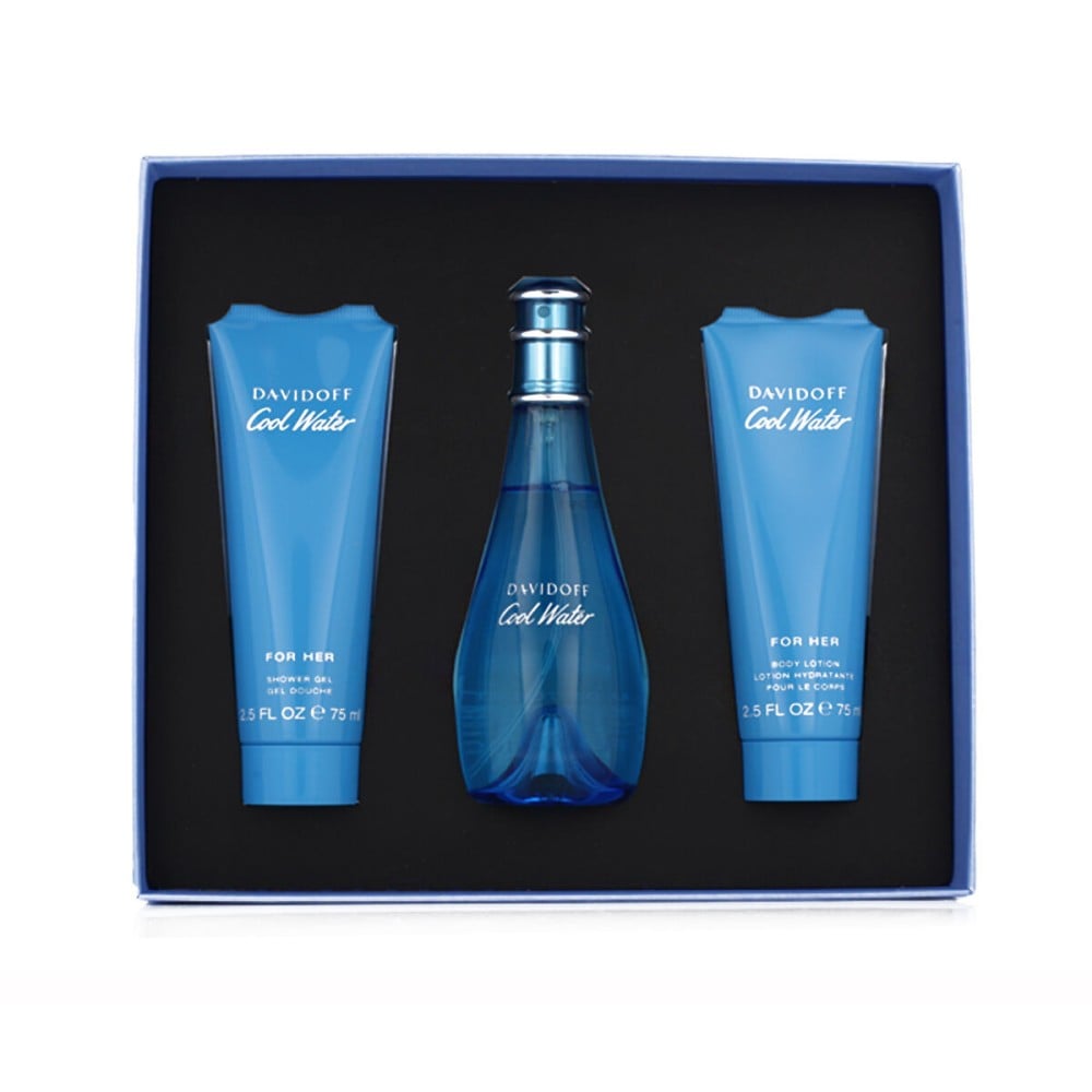 Set mit Damenparfüm Davidoff Cool Water 3 Stücke