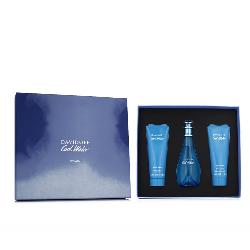 Set mit Damenparfüm Davidoff Cool Water 3 Stücke