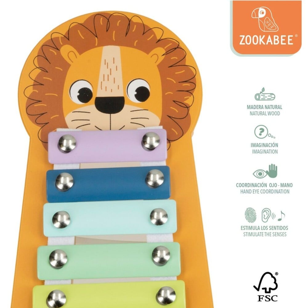 Xylophone Woomax Lion Bois 16 x 2,5 x 26 cm (6 Unités)