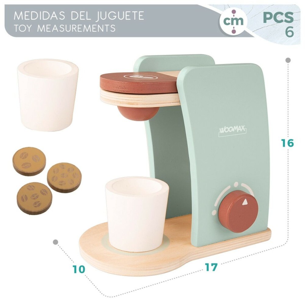 Spielzeug-Kaffeemaschine Woomax 6 Stücke (6 Stück)