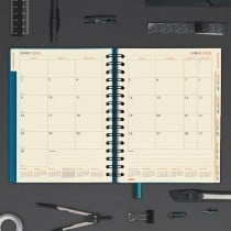 Diary Finocam Tempus Blue Quarto 15,5 x 21,7 cm 2024-2025