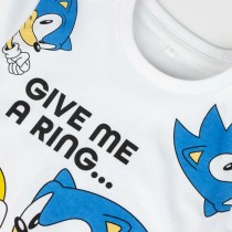 T shirt à manches courtes Enfant Sonic Blanc