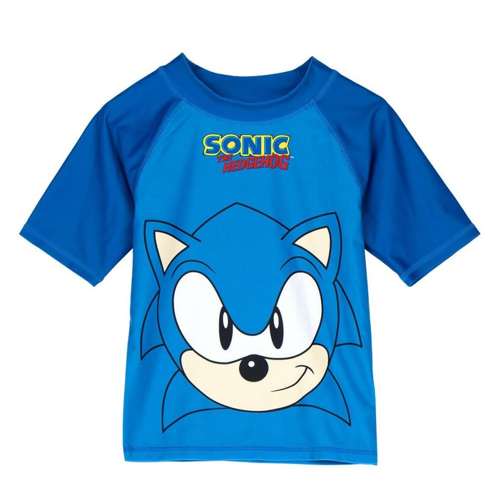 Bade-T-Shirt Sonic Dunkelblau