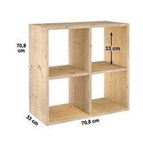 Shelves Astigarraga 2x2 Dinamic Pinewood (70,8 x 70,8 x 33 cm)