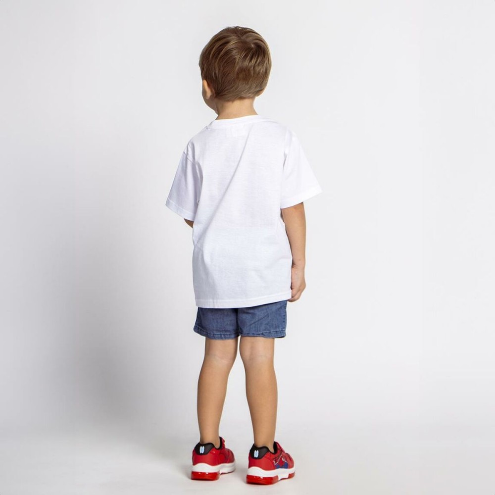 T shirt à manches courtes Enfant Spider-Man Blanc