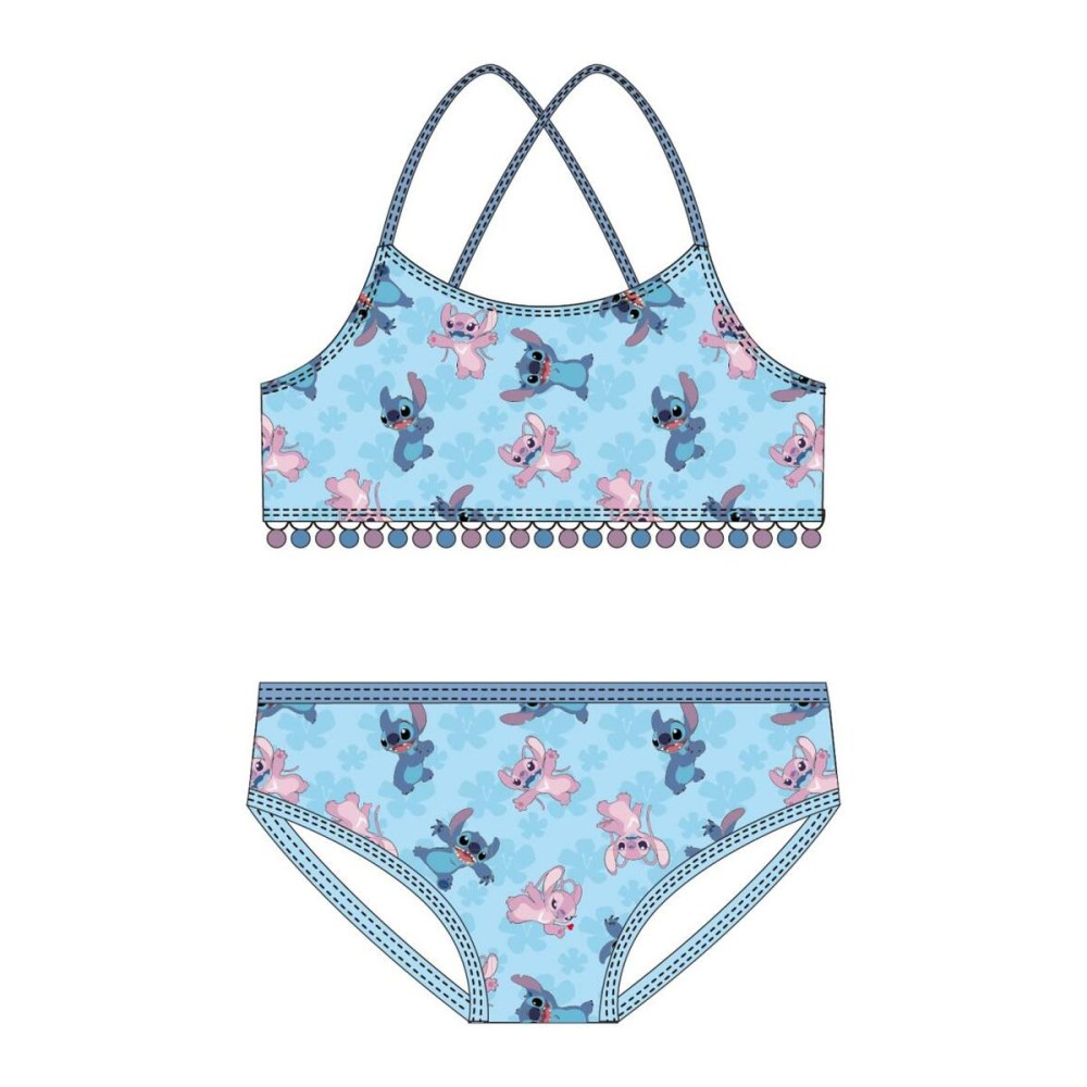 Bas de Bikini Pour Filles Stitch Bleu