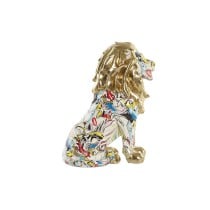 Deko-Figur DKD Home Decor Gold Löwe Harz Bunt Moderne (21 x 14,5 x 27 cm) (15 x 21 x 27 cm)