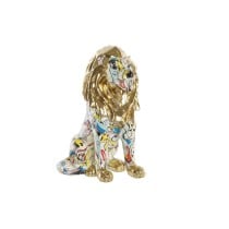 Deko-Figur DKD Home Decor Gold Löwe Harz Bunt Moderne (21 x 14,5 x 27 cm) (15 x 21 x 27 cm)