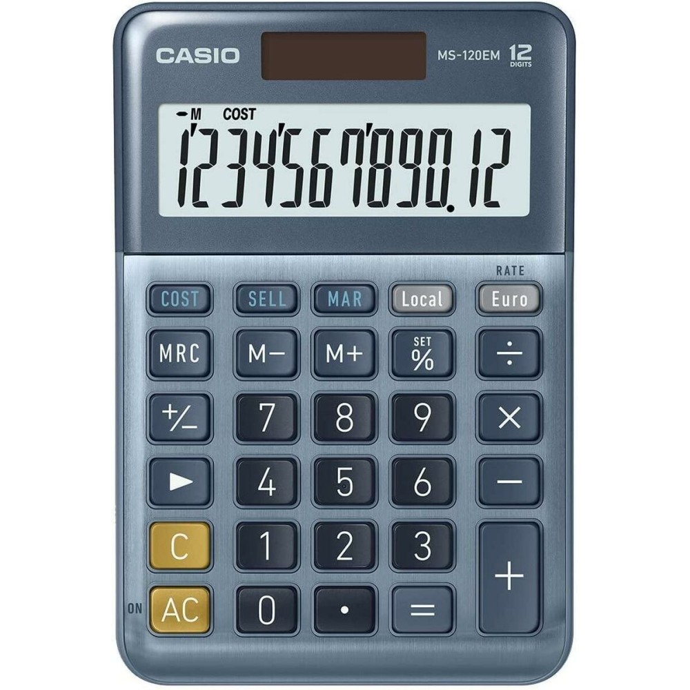 Calculatrice Casio MS-100EM Bleu (10 Unités)