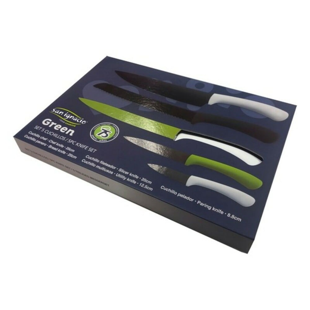 Knife Set San Ignacio green sg4165 Stainless steel Grey