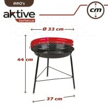 Barbecue Portable Aktive Fer Plastique 37 x 44 x 33 cm (6 Unités) Rouge