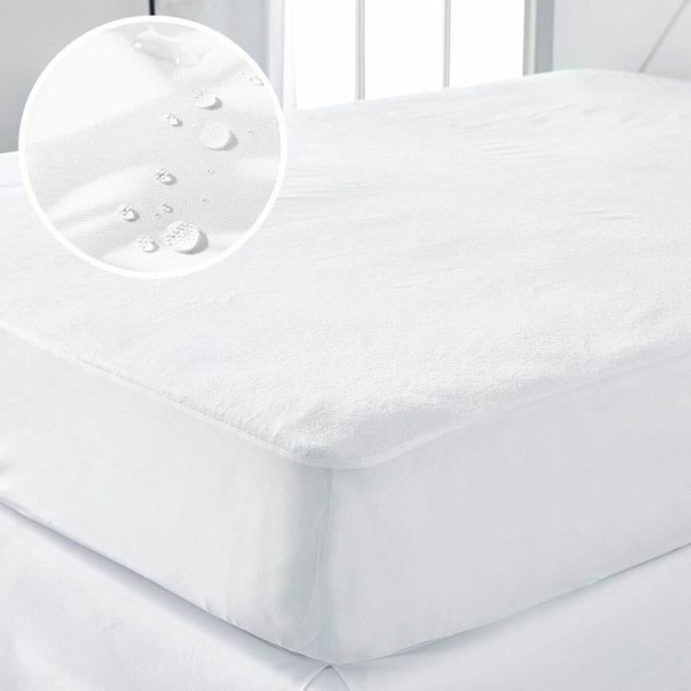 Protecteur de matelas TODAY Essential Lit double 160 x 200 cm Blanc Waterproof