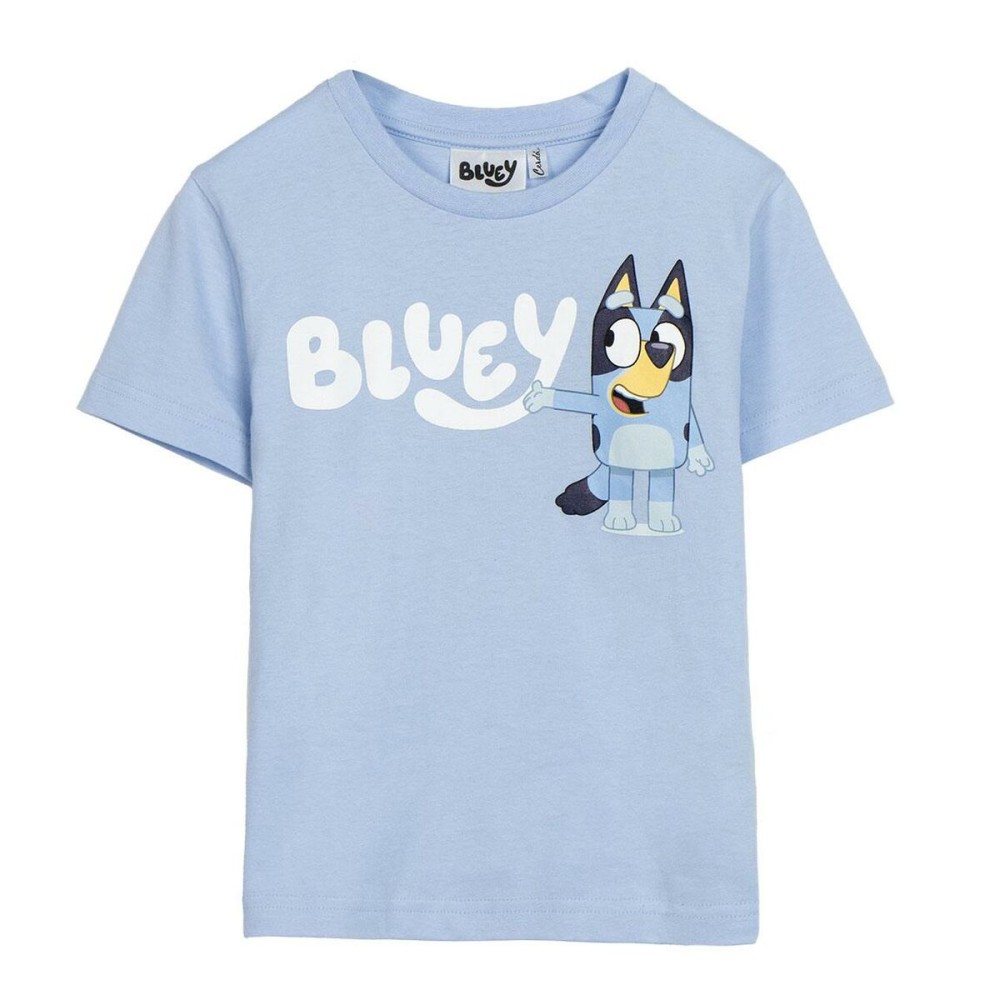 Child's Short Sleeve T-Shirt Bluey Light Blue