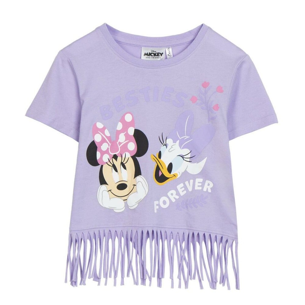 Kurzarm-T-Shirt für Kinder Minnie Mouse Lila