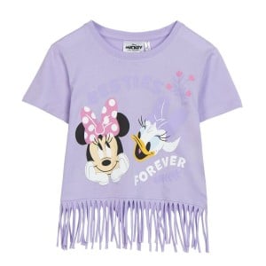 T shirt à manches courtes Enfant Minnie Mouse Violet