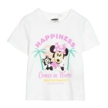 T shirt à manches courtes Enfant Minnie Mouse Blanc