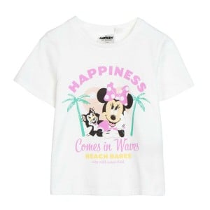 Child's Short Sleeve T-Shirt Minnie Mouse White