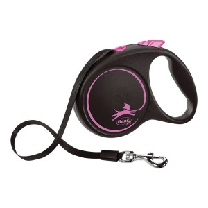 Hundeleine Flexi BLACK DESIGN 5 m Rosa M