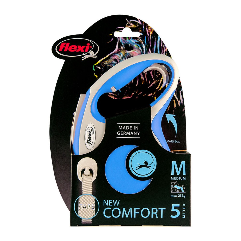 Dog Lead Flexi NEW COMFORT 5 m Blue Size S