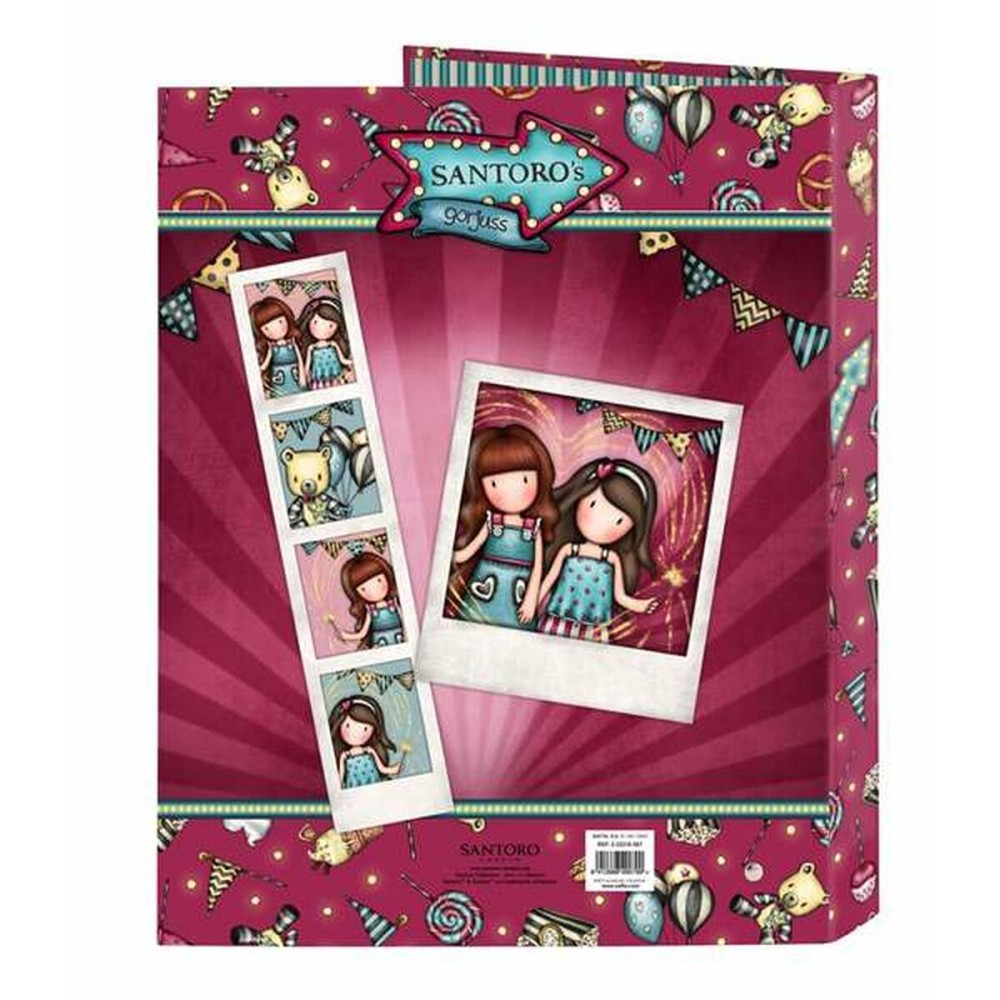 Ring binder Gorjuss Fireworks Maroon 26,5 x 33 x 4 cm