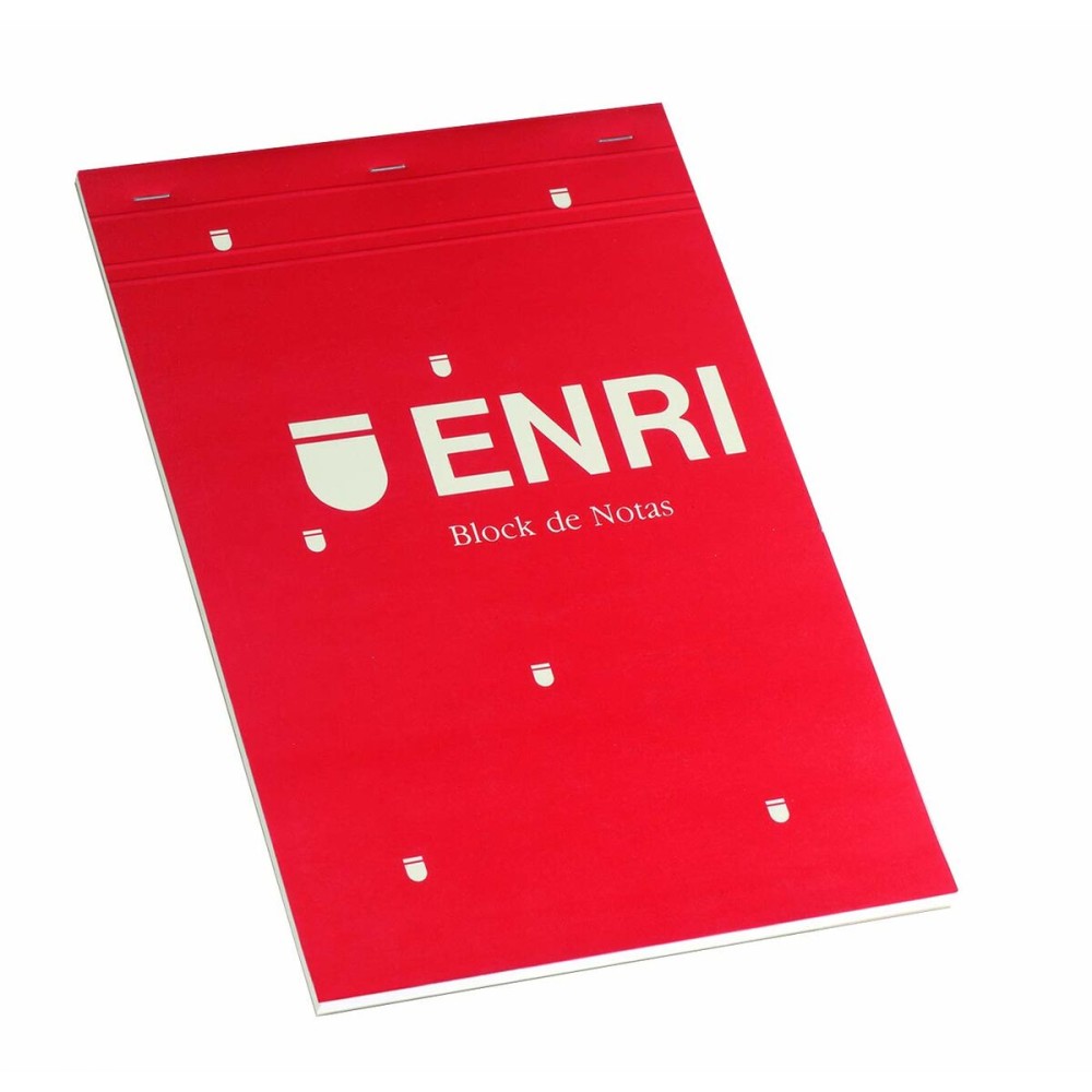 Schein Notizblock ENRI Rot A4 80 Blatt 4 mm (5 Stück)