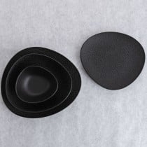 Assiette creuse Bidasoa Fosil Noir Céramique Oblongue 22 x 19,6 x 4,5 cm (6 Unités)