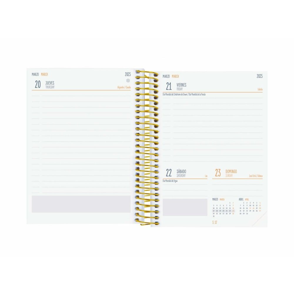 Agenda Finocam Tiger Multicouleur 1/8 12 x 16,4 cm 2024-2025