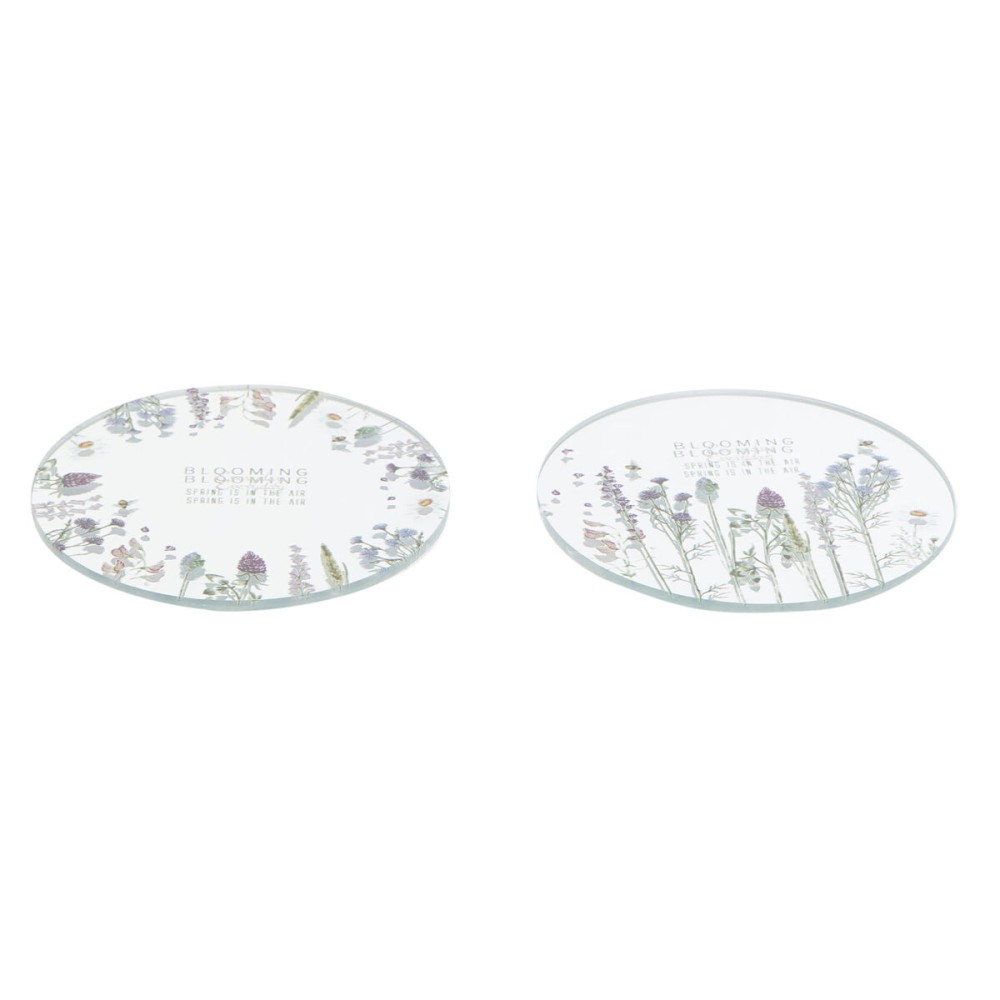 Laterne DKD Home Decor Kristall Bunt Schmetterling (10 x 10 x 1 cm) (2 Stück) (2 unidades)