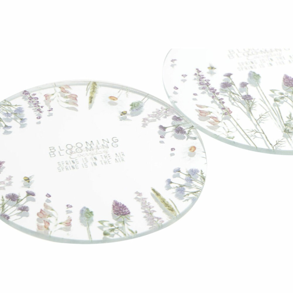 Laterne DKD Home Decor Kristall Bunt Schmetterling (10 x 10 x 1 cm) (2 Stück) (2 unidades)